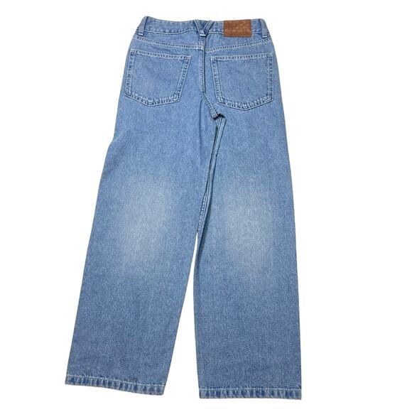 Vans Off the Wall Denim Jeans Women 26/12 Blue Wide Leg Baggy Loose Fit New - Picture 2 of 10